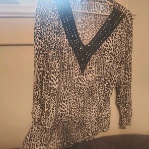 V cut ladies embellished blouse